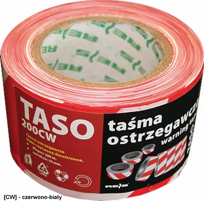 Zdjęcie produktu dla TASO200-3 - TAŚMA OSTRZEGAWCZA biało-czerwona