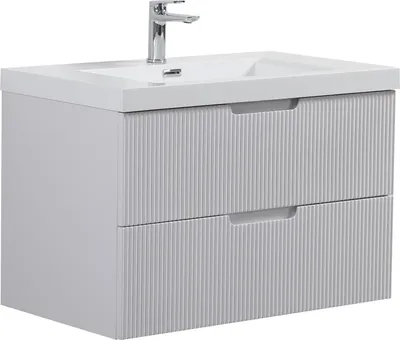 Produktbild von Badmöbel-Set Thermis 80cm - Weiß - Badmöbel mit Waschbecken