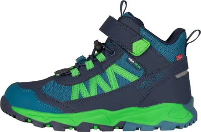 Produktbild von Trollkids Kinder Tronfjell Hiker Mid Wanderstiefel mystic blue/fresh green 32