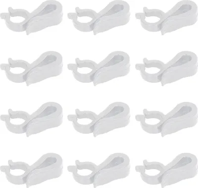Image de Lot de 120 clips lumineux de Noël, réutilisables, étanches, en plastique, pour l'extérieur, à suspendre, blancs – pour les décorations festives et les fêtes