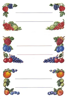 Produktbild von HERMA Haushalts Etiketten Beerenarrangements 76 x 35 mm 4 Blatt à 3 Etiketten