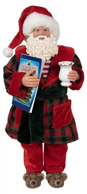 Immagine prodotto di Statuina di Babbo Natale Clayre & Eef 28 cm in plastica rossa