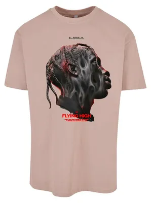 Image de Mister Tee - T-shirt « Flying High » pour homme, taille oversize TN2653 (S) (Rose crépuscule)