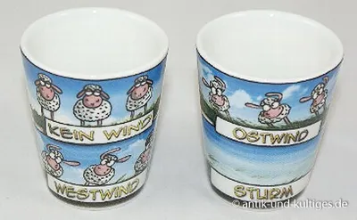 Produktbild von Lustiger Hösti Eierbecher Wissensdurst Eierhalter Maritime Deko 2-er Set