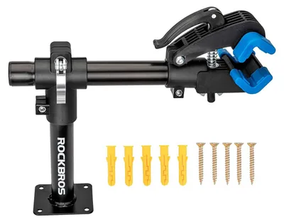 Produktbild von Professioneller Fahrrad-Werkständer von Rockbros, Modell 27210002001, mit Schnellverschlüssen, für Montage auf Werkbank oder Wand, Farbe: Schwarz