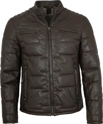 Produktbild von Gipsy- Herren Lederjacke Steppjacke Lammnappa chestnut : XL