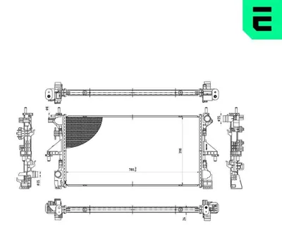 Produktbild von ERA 673018 Kühler Wasserkühler Motorkühler für FIAT Ducato Kastenwagen (250, 290) Ducato Pritsche / Fahrgestell (250, 290) Ducato Bus (250, 290)