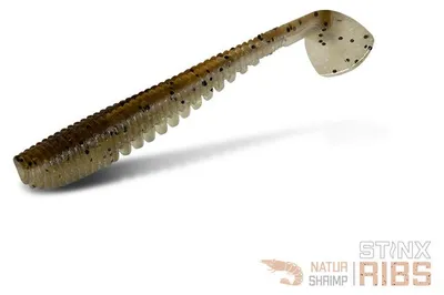 Image de DELPHIN B! StinxRIBS Shrimp, leurre souple, 5 cm, NATUREL, 20 pièces, 101003009