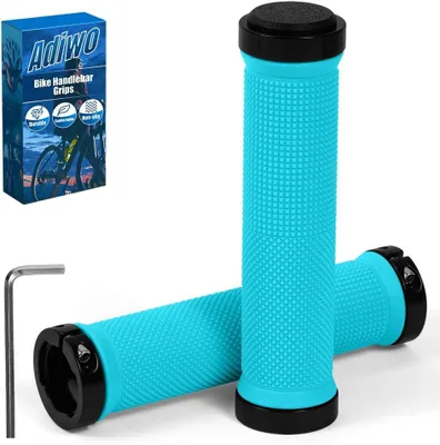 Imagen del producto de Puños para bicicleta, diseño ergonómico, antideslizantes, de 22,2 mm, para bicicleta de montaña y bicicleta de trekking