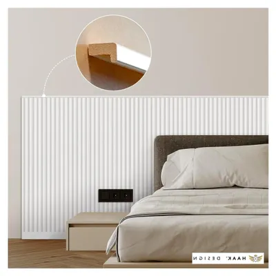 Produktbild von Abdeckleisten-Set in Weiß (matt) 2,3x252 cm für Akustikpaneele