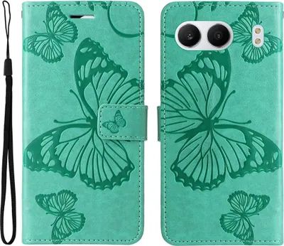 Produktbild von OnePlus Nord 4 Hülle - Coverup Schmetterlinge Klapphülle - Mintgrün