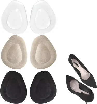 Image de Semelles antidérapantes en gel pour l'avant-pied, lot de 4 paires, réutilisables, idéales pour les chaussures à talons hauts