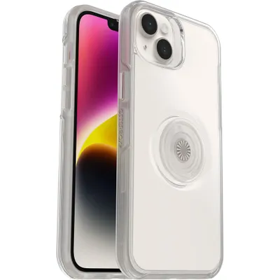 Produktbild von OtterBox Otter + Pop Symmetry Hülle für Apple iPhone 14 Plus Smartphone - Clear Pop - Anitbakteriell - Polycarbonat, Synthetischer Gummi, Plastik