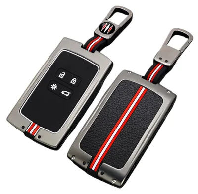 Zdjęcie produktu dla Etui na kluczyk samochodowy z funkcją antykradzieżową - osłona kluczyka do samochodów Renault - breloczek - odporne na wstrząsy - trwałe - model 4-przyciskowy