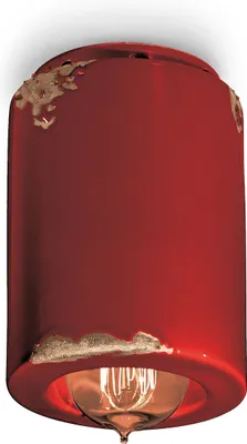 Produktbild von Deckenlampe Keramik rund Ø 8,5 cm Aufputz Bordeaux Shabby Antik E14 Retro Design Keramiklampe