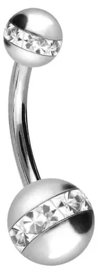 Produktbild von Bauchnabelpiercing Titan Mini Bananabell EPOXY-RING-KUGELN