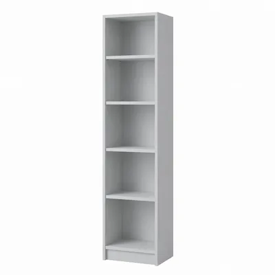 Obrázek produktu pro Knihovna Arrocco, 50 x 31 x 183 cm, pětipolová knihovna z desky o tloušťce 16 mm, moderní otevřená stojací knihovna, úložné a prezentační police do obývacího pokoje, domácí kanceláře a ložnice