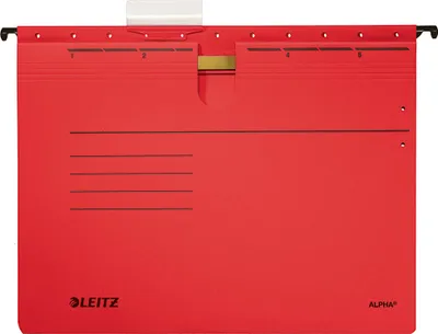 Obrázok produktu pre Závesný spis ALPHA A4 zošitý červený balenie po 25 ks