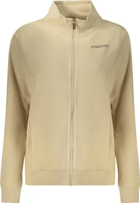 Produktbild von Damen Beiges Sweatshirt: Gefüttert, Reißverschluss & Taschen