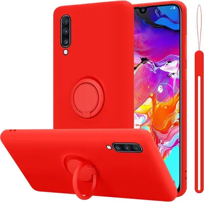 Produktbild von Cadorabo Hülle für Samsung Galaxy A70 / A70s Schutz Hülle in Rot Handyhülle TPU Etui Case Cover