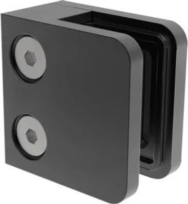 Produktbild von Glashalter ZAMAK Legierung schwarz RAL 9