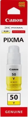 Obrázok produktu pre Fľaša s atramentom Canon GI-50Y, žltá, kompatibilná s PIXMA MegaTank, 3405C001
