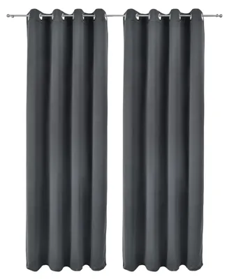Image de Beautissu Amelie Lot de 2 rideaux Amelie BO, 140 x 245 cm, anthracite