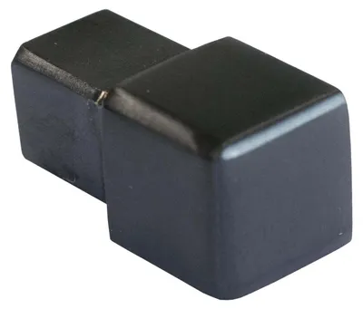 Produktbild von Dalsys Endstück Fliesenprofil 10mm Quadratprofil Edelstahl schwarz gebürstet - Endkappe für Eckprofil Fliesenschiene - Fliesenprofil Zubehör