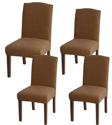 Immagine prodotto di Set di 4 coprisedie in tessuto jacquard per sedie da pranzo