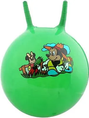 Produktbild von Grüner Hüpfball für Kinder, 45-65 cm Durchmesser, mit zwei Griffen, bis 90 kg Belastbarkeit