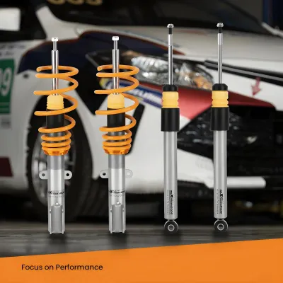 Produktbild von Renault Clio III 2005-2012 Gewindefahrwerk - Höhenverstellbares Coilover Fahrwerk - Tieferlegung - Öldruck Stoßdämpfer vorne hinten
