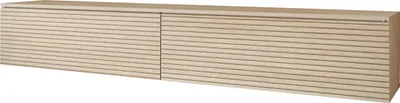 Produktbild von MIRJAN24 TV-Lowboard Detroit D180, Stilvoll TV-Tisch, 2 Türen, Modern Wohnzimmer (Eiche Gaja / Eiche Gaja Lamellen, ohne Beleuchtung)
