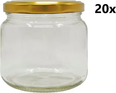 Obrázok produktu pre Varné sklo 370 ml ADRIATIC číre 20 ks VČETNE ZLATÝCH LIPOV, Počet kusov v balení: 20
