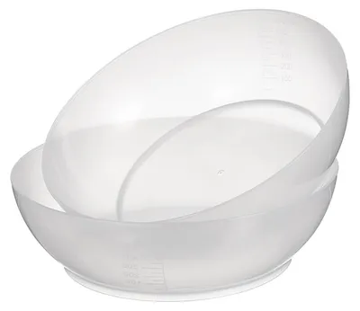 Produktbild von Schüssel mit Lebensmittelwaage - 2-teiliges Set mit Skala - Zum Backen Kochen und Portionieren - Transparent Kunststoff