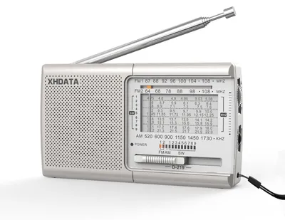 Productafbeelding van Retro Draagbare Radio FM/AM/SW, Werkt op Batterijen