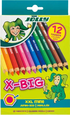 Obrázok produktu pre Jolly Jolly X-BIG farebné ceruzky 12 kusov