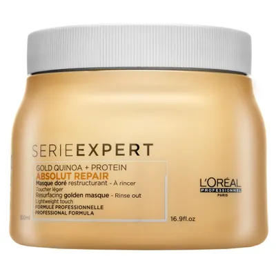 Produktbild von L’Oréal Paris Serie Expert Absolute Repair Gold, Frauen, beschädigtes Haar, Alle Farben, 500 ml, Reparatur, Glanz, Topf