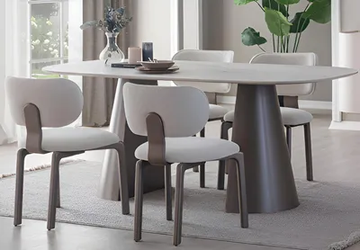 Immagine prodotto di Moderno set da pranzo bianco – Tavolo da pranzo in legno e sedie per la tua cucina