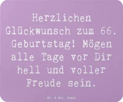 Produktbild von Mr. & Mrs. Panda Mouse Pad Spruch 66. Geburtstag Glückwünsche - Lavendeltraum - Geschenk, strahlen, mausteppich, Mauspad, Mousepad, Glückwunsch, Alter, dekorative Tasse
