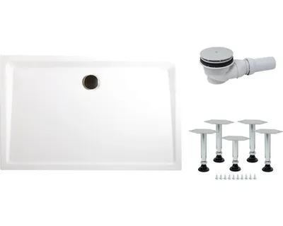 Produktbild von Duschwannen Komplettset SCHULTE ExpressPlus 80 x 120 x 3.5 cm weiß glänzend EP208012 04