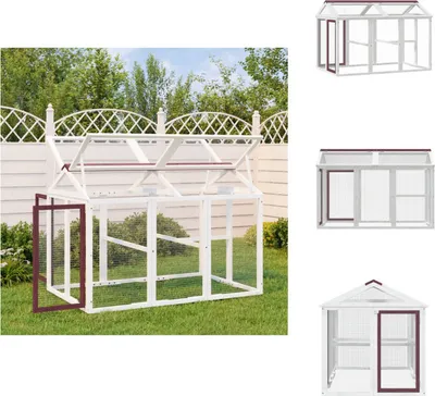 Produktbild von vidaXL Freilaufgehege Mokka 141x94x104 cm Massivholz Kiefer -  Lebensräume & Gehege für Kleintiere