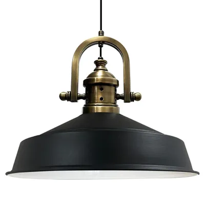 Produktbild von Pendelleuchte Hängelampe Industrial Schwarz Metall, Ø40cm, E27, Vintage Lamp