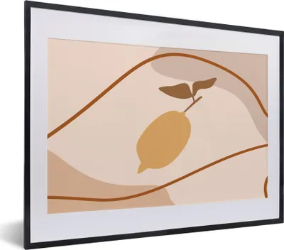 Produktbild von MuchoWow® Gerahmtes Poster Sommer - Zitrone - Obst 40x30 cm - Poster mit Schwarzem Bilderrahmen Wandposter Rahmen Foto Bilder - Bilderrahmen - Poster im Rahmen
