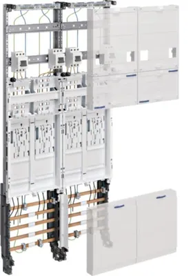 Produktbild von HAGER Komplettfeld universZ ZK3EH64 1050mm 4ZP 2feld BKE-I Hauptschalter