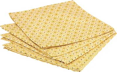 Image de 4 Serviettes de table Graphique jaune