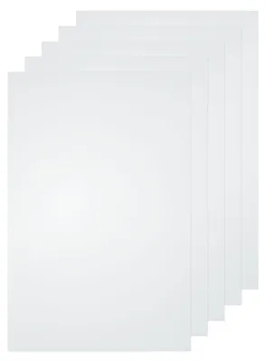 5 transparente PVC-Folien, 30 x 20 cm, 0,5 mm dick, flexibel
