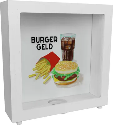 Produktbild von Burgergeld Rahmen Spardose aus Holz