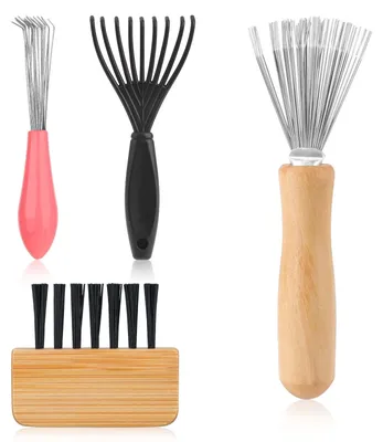 Zdjęcie produktu dla Omgoods - Zestaw do czyszczenia szczotki do włosów (4 elementy) - Zawiera mini szczotkę i narzędzia do czyszczenia