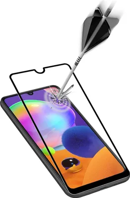 Produktbild von Cellularline Impact Glass Capsule - Galaxy A31, Samsung, Galaxy A31, Stoßfest, Splitterfrei, Schwarz, Transparent, 1 Stück(e)