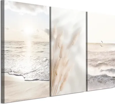 Image de LUMASOUL Tableau sur toile, motif nature, tableaux muraux cadre bois, Tableau Mural pour Salon & Chambre, 90x60 cm Boho